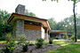 Custom  stone veneer fireplace  Frank lloyd wright inspired custom home plans by former taliesin fellow