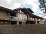 Glass and wood view michael Rust architect  Frank lloyd wright inspired custom home plans by former taliesin fellow