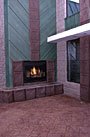 Custom fireplace michael Rust architect  Frank lloyd wright inspired custom home plans by former taliesin fellow